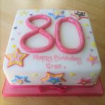 80th birthday cake with stars