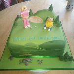 lady golfing birthday cake