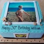 30th birthday photo cake