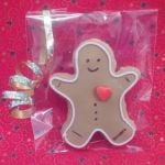christmas gingerbread man iced biscuit