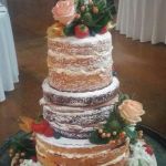 Fruit and Flowers naked wedding cake