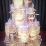 Assorted flavour wedding cake jars
