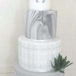 Grey stag wedding cake