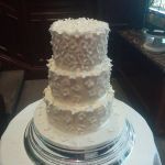 White Flowers 3-tier wedding cake