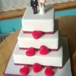 Love Hearts wedding cake